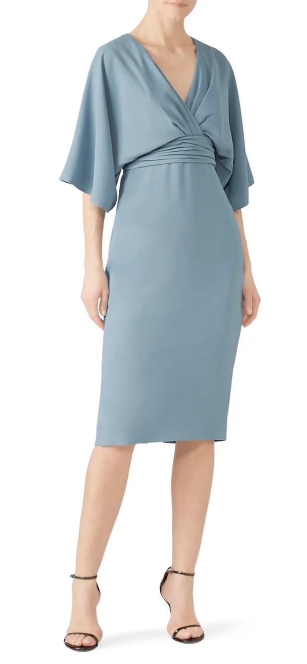 Theia Blue Kimono Sheath Dress 4
